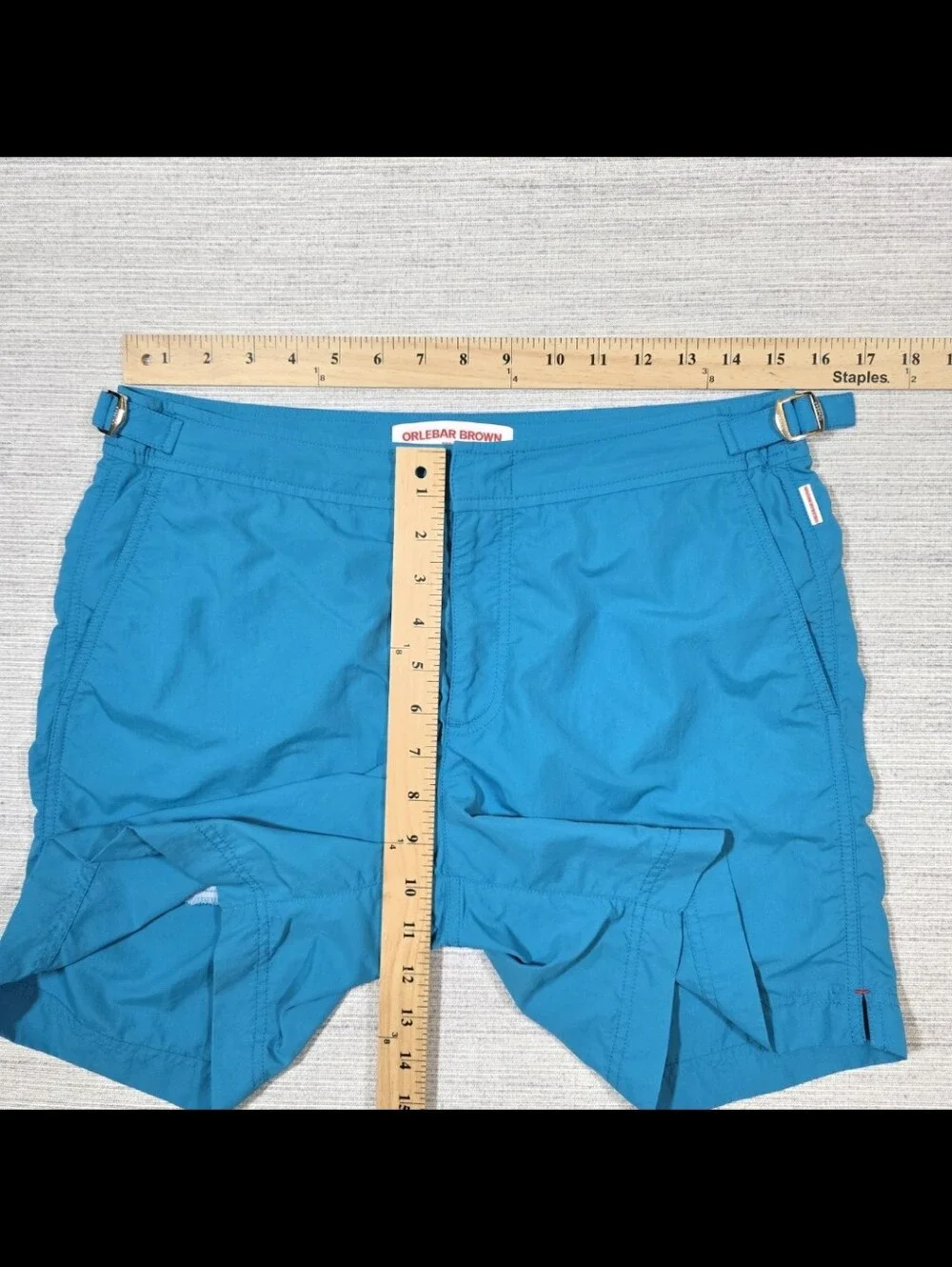 Orlebar Brown OB Classic Bulldog Swim Trunks Shorts Mens 31 Blue Lined Vacation